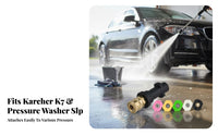 8 Pieces 1/4 Inch Quick Connect Adapter Pressure Washer Adapter Watertight Brass Pressure Washer Coupler for Patio Cleaning