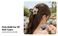 Floral Hair Claw Elegant Design Rhinestone Floral Hair Accessory Versatile Styling Flower Hair Clasp for Women, Girls, Daily Use, Holidays, Festivals