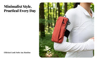 Waterproof Sports Phone Arm Bag Adjustable Strap Running Arm Bag Zip Closure Metal Clips for Exercise
