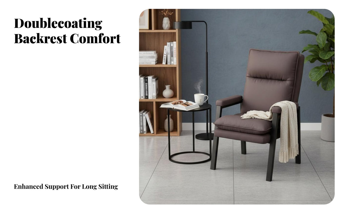 Modern Design Padded Leisure Chair Ergonomic Design Armchair Long-Lasting Frame Living Room Seating Wear-Resistant for Homeowners, Interior Decorators, Home Office, Lounge Area, Bedroom, Reading Corner