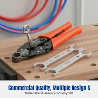 Ratchet Pressing Pliers Wrench, Large Opening, Professional Installation & Removal Tool, Commercial Grade