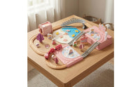 Princess Train Playset Compact Wooden Train Track Set for Children