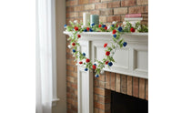 Independence Day Decorative Garland Reusable Patriotic Flower Garland House Decoration for Party, Tabletop