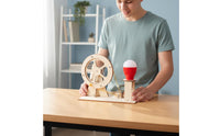 DIY Hand Cranked Generator Model Kit Easy to Assemble Physics Experiment Set for Students, Kids, Science Fair