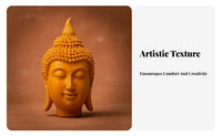 Creative Design Thai Buddha Head Ornament Tasteful Gift Buddha Head Sculpture Modern Design for Desktop, Living Room, Meditation Studio