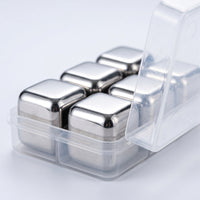 Birthday Gift for Him with Whisky Stones and Ice Tongs, 304 Stainless Steel Chilling Stones for Home Bar, Food Grade Liquor Chiller, Boxed Set