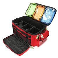 Bolidar Portable Emergency Trolley Bag, Oxford Fabric, Red, 65x45x35 cm, 6 Compartments