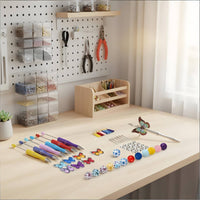54 Pieces Colorful Beads Butterfly Beadable Pen Set Great Gift Idea DIY Beaded Pen Kit for Crafters, Teens
