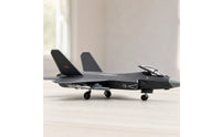 Fighter Jet Model Desktop Aircraft Model with Landing Gear Gray Plane for Office