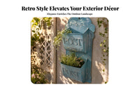 Embossed Lettering Decorative Mailbox Scrollwork Details Wall-Mounted Mailbox Organizer Distressed Finish Rustic Post Box