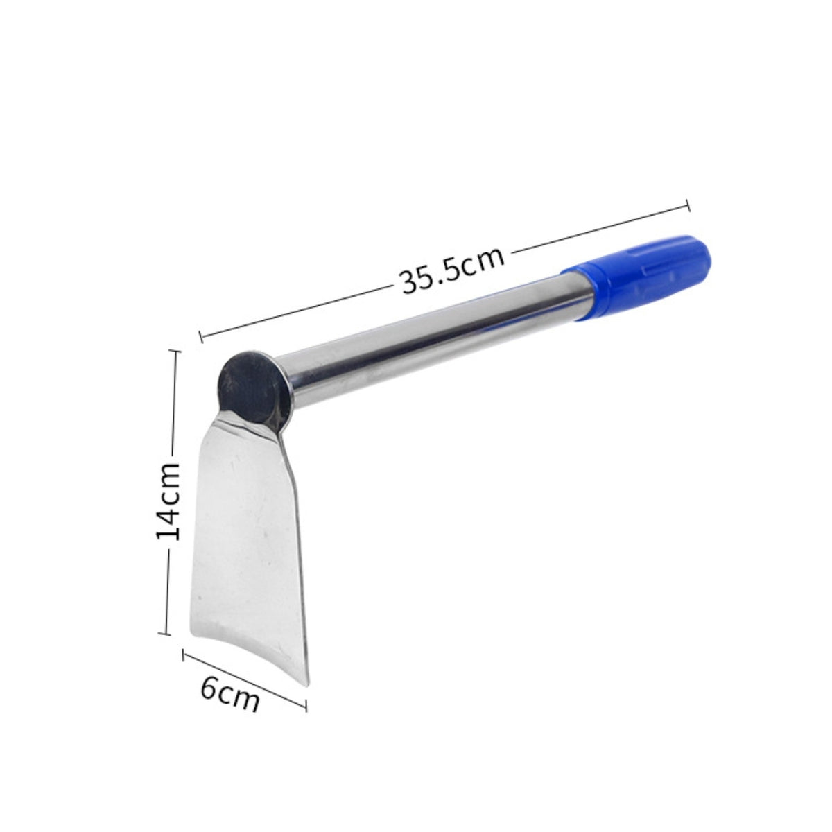 Stainless Metal Hand Hoe 2 in 1 3 Prong Cultivator Easy to Clean Garden Tool for Flower Bed, Digging Soil
