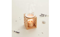 Bamboo Melt Warmer Ambient Light Wooden Oil Burner More Secure than Candles