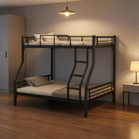 Metal Bunk Bed Space-Saving Bunk Bed Frame Heavy Duty Furniture for Teens, Students, Dorm Room, Bedroom