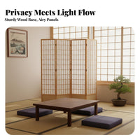 Foldable Shoji Screen Japanese design Shoji Panel separater Lattice Pattern Folding Partition Freestanding for Interior Designers, Business Owners, Photo Studio, Living Room, Bedroom, Restaurant