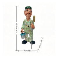 Tradesperson Figurine Caricature Cartoon Figurine Novelty for Desk, Tradespeople