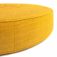 Round Meditation Cushion, Linen Prayer Mat, EPE Filling, Neo-classical, for Worship & Relaxation