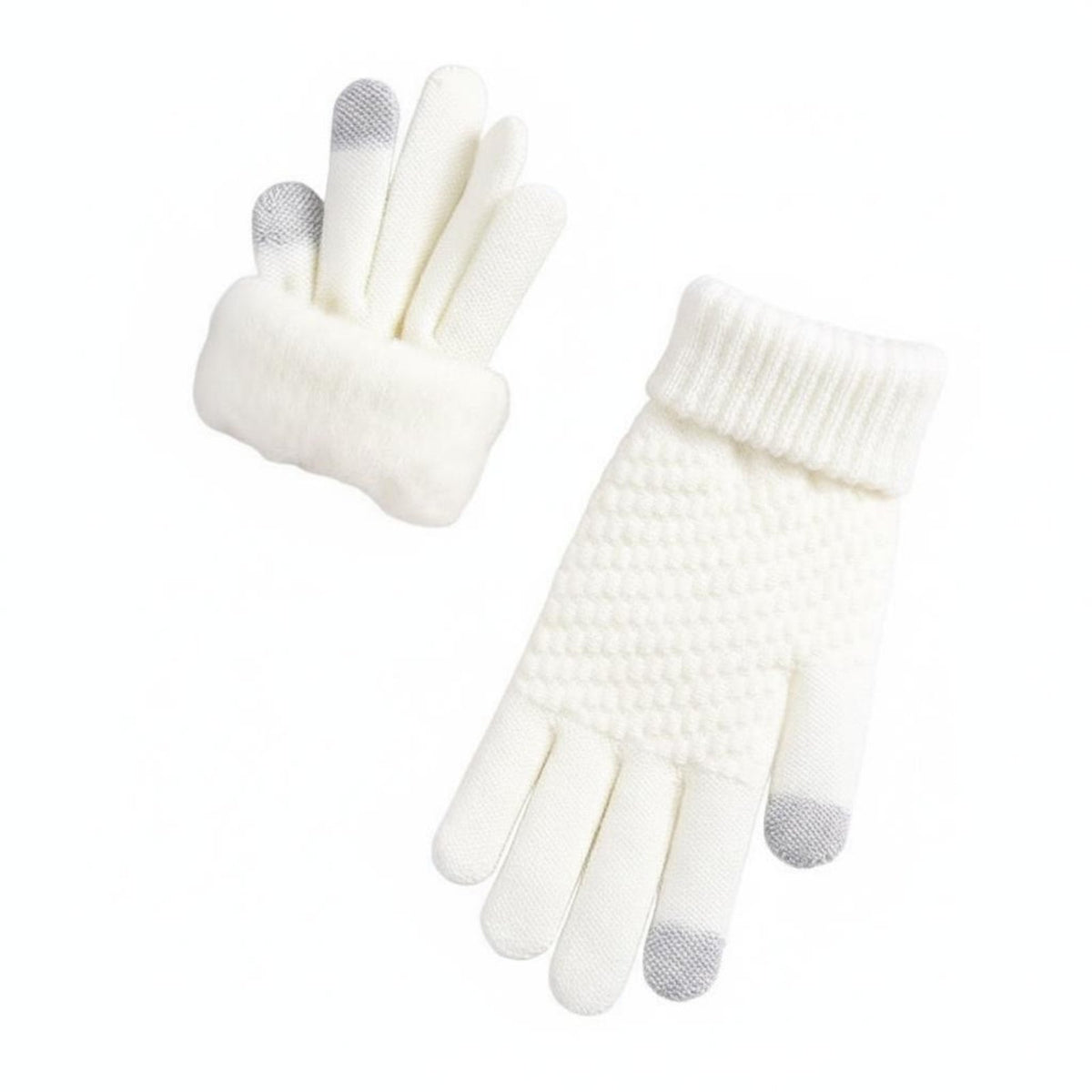 Fleece Lined Winter Gloves Elastic Wristbands Fleece Lined Warm Gloves Thermal Knit Hand Warmers Universal Fit Perfect Gift