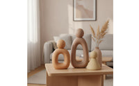 3 Pieces Resin Family Figurines Sculptural Decorative Highlight Sculpture Contemporary Abstract Figurines for Art Lovers, Bookshelf, Tabletop