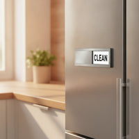Dishwasher Indicator with Sliding Panel Sleek Dishwasher Clean Dirty Sign Magnetized Sliding Sign Easy to Read for Busy Families