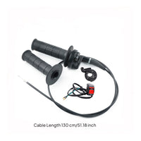Anti-Slip Twist Throttle Assembly Textured Rubber Motorcycle Throttle Assembly Black Grip Set for Away-from-Road-Road