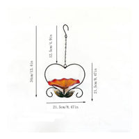 Flower Shaped Bird Feeder Heart Shape Garden Decor Drainage Holes for Outdoor