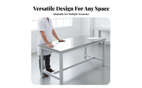 Rustproof Stainless Steel Work Table Stainless Steel Workbench Easy to Clean Laboratoryoratory Oratory Bench Stand-Alone Standing for Laboratory Technicians, Warehouse Workers, Factory, Restaurant, Laundry Room, Outdoor