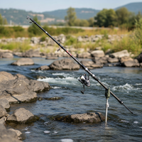 Carbon Fiber Telescopic Fishing Rod with Luminous Soft Tail for Sea Fishing and Rock Fishing