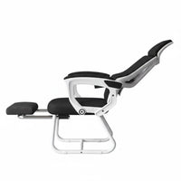 Reclining Sled Base Chair Extendable Footrest Office Furniture for Study Room