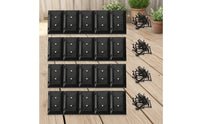 20 Pieces Railing Connector Easy to Install Fence Post Mounting Base Weatherproof Fence Post Base for Amateur Builders, Contractors