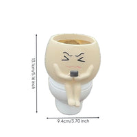 Novelty Toilet-Shaped Planter Funny Toilet Planter Quirky Succulent Pot Whimsical for Gardeners, Garden, Patio, Balcony
