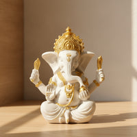 Ornate Deity Figurine Traditional Elephant Figurine Carved Elephant Statue Decorative for Desk, Shelf
