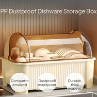 Dish Rack with Lid, Multifunctional Kitchen Organizer