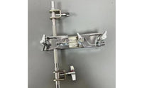 Metal Cowbell Clamp Knurled Cowbell Bracket Silver-Toned Drum Mounting Bracket Stable for Drummers, Percussionists, Live Stage, Rehearsal Areas