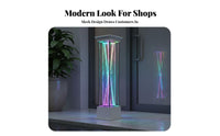 LED Rotating Barber Pole Freestanding Design Illuminated Barber Light High Brightness Rotating Salon Sign for Outdoor, Indoors