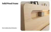 Solid Wood Foundation Bed Sturdy & Sturdy Wooden Foundation Bed Heavy Duty for Renters, Students, Apartment, Guest Room, Dormitory