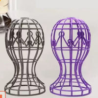 Stable Base Portable Hairpiece Head Stand Quick Air Dry Portable Hairpiece Head Holder Lightweight Plastic Hat Display Rack Easy to Assemble for Cosplayers, Salon, Travel, Dressing Table