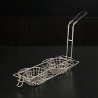 Heavy-Duty Taco Fry Basket Dishwasher Safe Taco Basket with Handle Sturdy for Restaurant