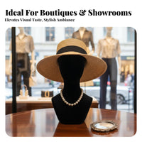 Velvet Mannequin Head with Shoulders Multi-Purpose Mannequin Head Stand