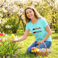 Easter Eggs Spring T-Shirt Casual Fashion Printed Short Sleeve Tee Easter T-shirt for Young Teens, Adults, Daily Wear, Vacation, Holiday