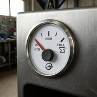 Marine Tank Level Gauge Three-Segment Scale Analog Level Dial Circular Bezel Flush Mount Gauge for Wastewater Systems