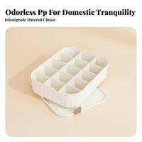 3 Pieces Underwear Compartment Box Stackable Drawer Organizer Foldable Design