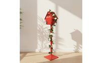 House-Shaped Mailbox with Stand Decorative Mail Box Outdoor for Weddings