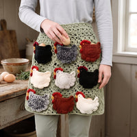 Crochet Egg Gathering Apron Farmhouse Crochet Egg Collecting Apron Openwork for Rural Farm, Home