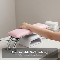 Easy to Clean Manicure Hand Cushion Space Saving Manicure Arm Rest Stand Portable for Manicurists, Beauty School Students, Spa, Home