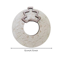 Wooden Music Theory Wheel Educational Circle of Fifths Wheel Compact Circle of Fifths Chart Portable for Guitarists