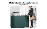 Keyless Combination Lock Compact Filing Cabinet Modern Design Multi-Drawer Wooden Cabinet Lockable Office Furniture Room Divider Function for Business Managers, Students, Workspace, Reception Area