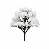 Realistic Appearance Snow Covered Model Tree Mixed Sizes Snow Frosted Model Trees Sturdy for Architectural Models, Dollhouses