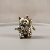 Pandas Figurine Textured Cute Pandas Figurine Small Car Ornament for Bookshelf