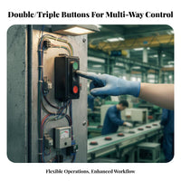 Self-Resetting Start Stop Control Box NO/NC Contacts Start Stop Push Button Station Retardant Housing for Electricians, Factories