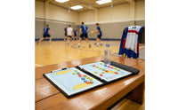 Tri-Fold Handball Board Leather Cover Handball Tactic Board Carrying Handle Sports Gear for Coaches, Training Sessions